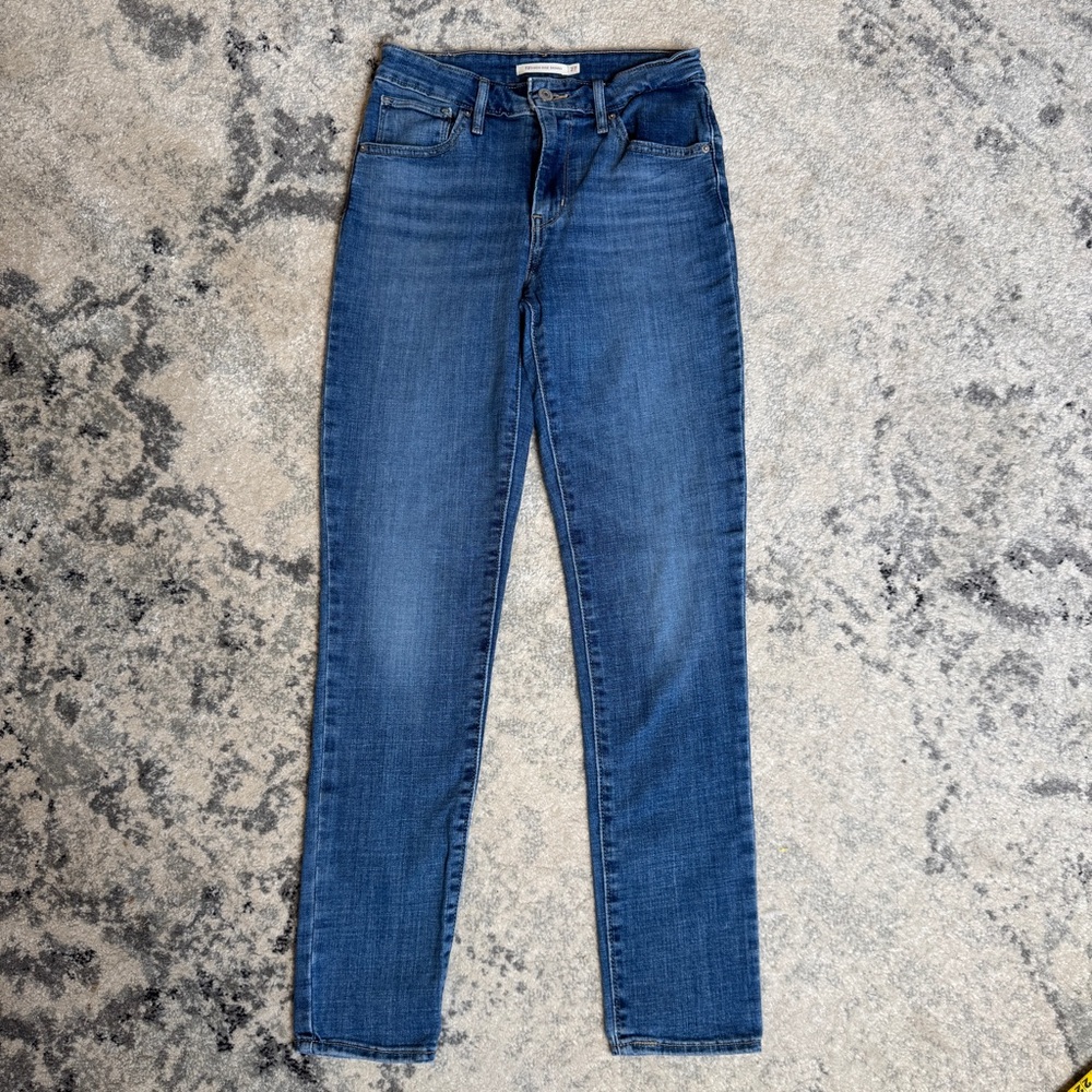 Levi's 721 High Rise Skinny Jeans Women's 27 Blue 5-Pocket Whisker Medium Wash